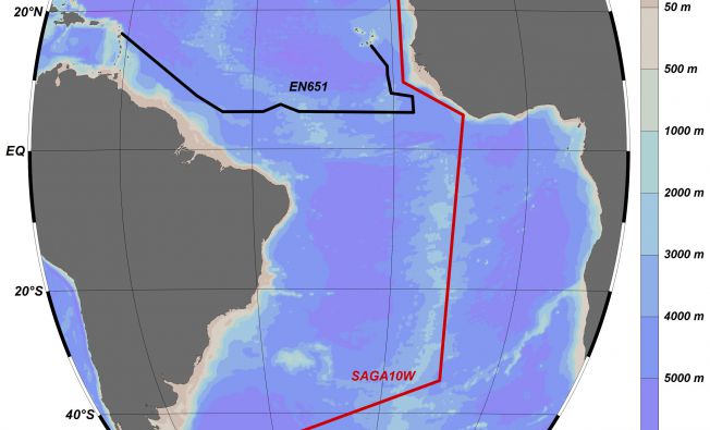 Tracks of opportunity cruises in which PALADYN has participated in early 2020 and 2021